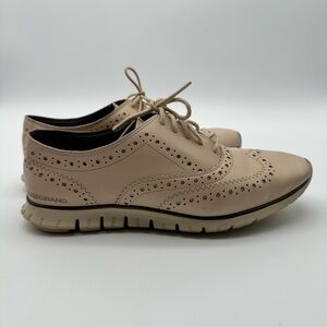 Cole Haan Women's Cream Lace-Up Brogues